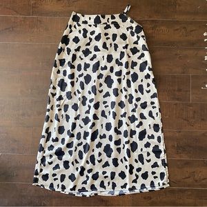 leopard midi skirt